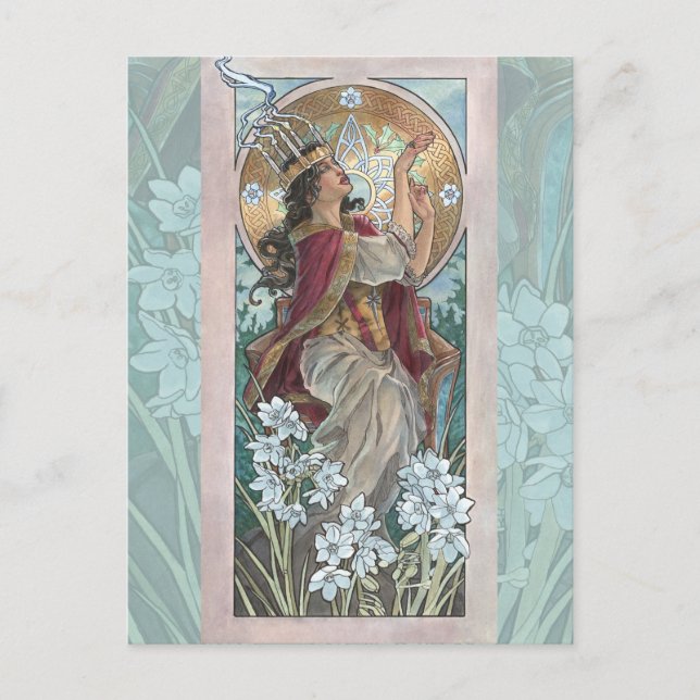 Lady of December Art Nouveau Birthstone Series Postcard (Front)