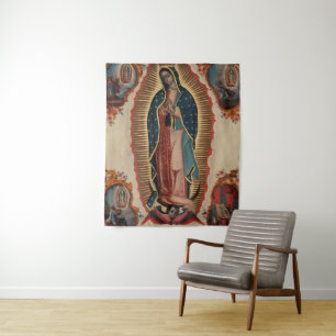 Lady of Guadalupe, 1780 by Sebastian Zalcedo Tapestry