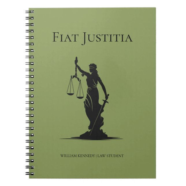 Lady of Justice Study Journal Moss Law Student  (Front)