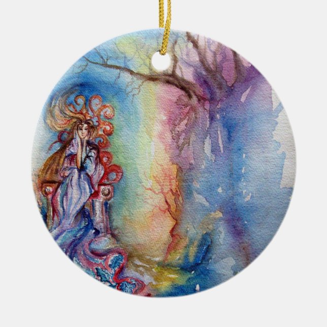 LADY OF LAKE  / Magic and Mystery Ceramic Tree Decoration (Front)