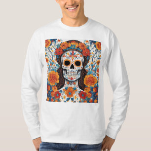Lady of Marigolds – Día de los Muertos T-Shirt