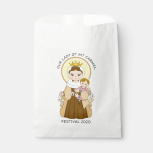 Lady of Mount Carmel Jesus Scapular Religious Favour Bags