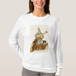 Lady of Quality Playing the Guitar, fashion plate, T-Shirt