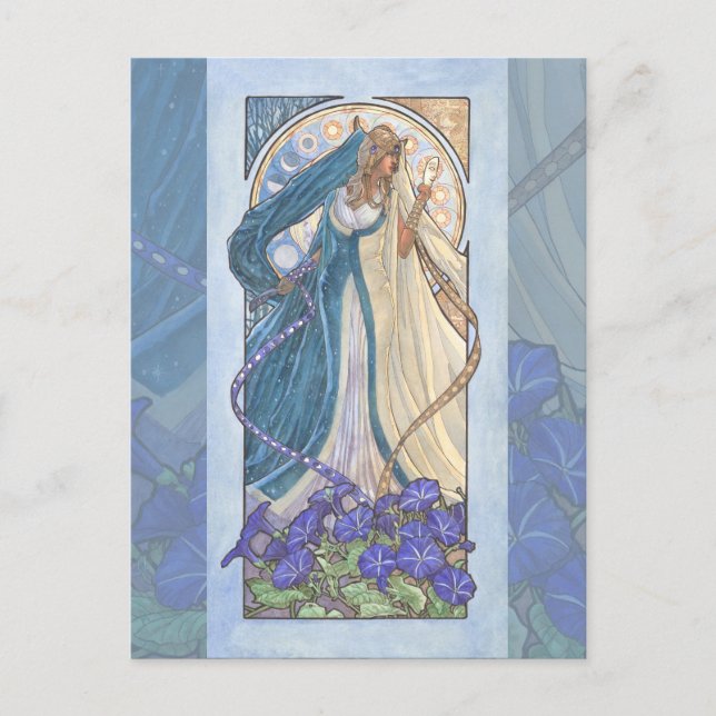 Lady of September Art Nouveau Birthstone Series Postcard (Front)