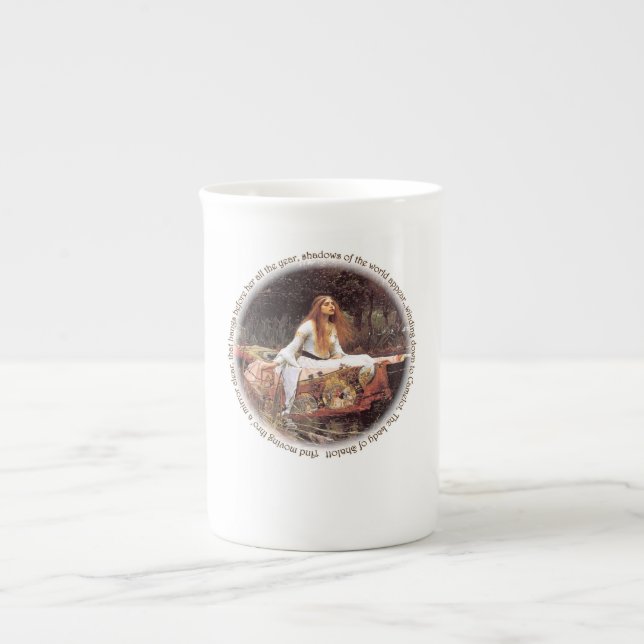 Lady of Shallot Bone China Mug (Front)