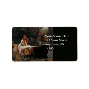 Lady of Shallot by John William Waterhouse Label