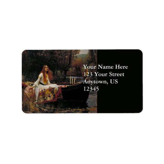 Lady of Shallot by John William Waterhouse Label (Front)