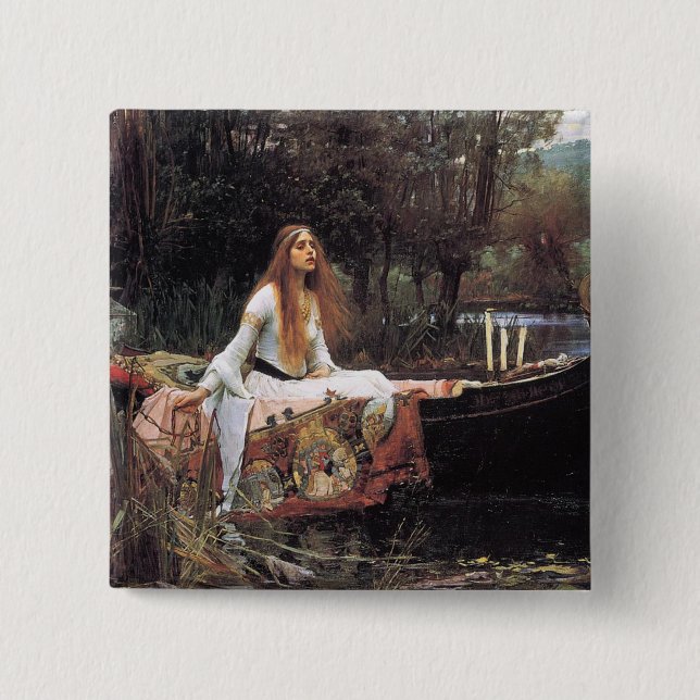 Lady of Shalott 15 Cm Square Badge (Front)
