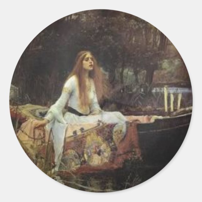 Lady of Shalott - Alfred Tennyson Classic Round Sticker (Front)