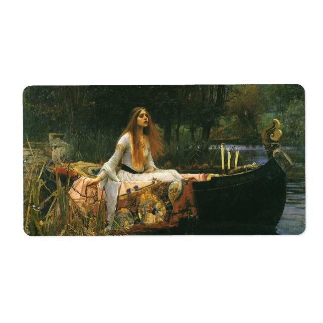 Lady of Shalott On Boat by John William Waterhouse (Front)