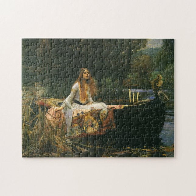 Lady of Shalott On Boat by John William Waterhouse Jigsaw Puzzle (Horizontal)
