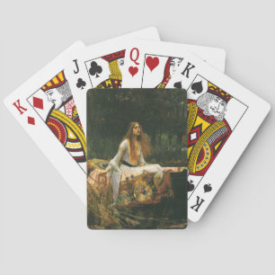 Lady of Shalott On Boat by John William Waterhouse Playing Cards