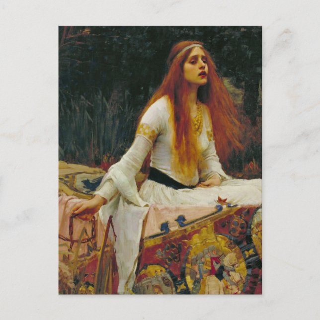 Lady of Shalott on the Water Postcard (Front)