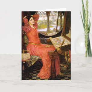 Lady of Shalott  Sitting at Her Desk Card