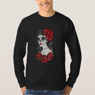 Lady Of The Dead La Calavera Catrina Santa Muerte T-Shirt