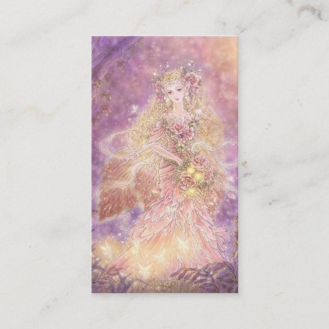 Lady of the Forest Fantasy Art Business Card (Front)