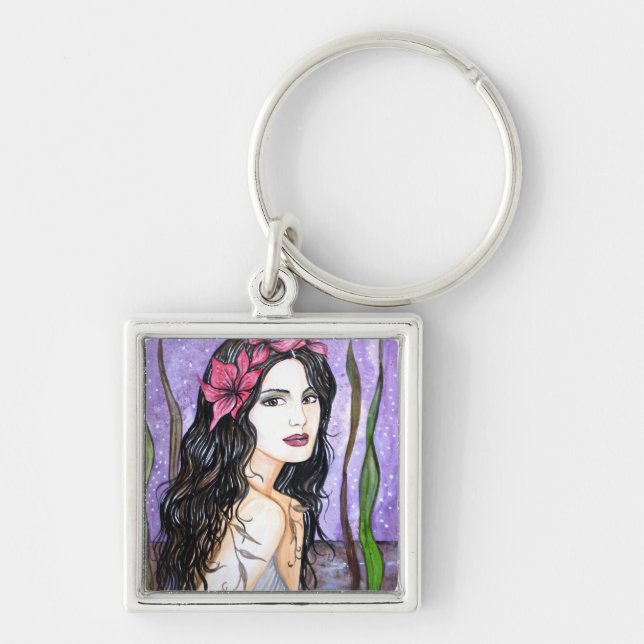 Lady of the Lake by Farida Greenfield Key Ring (Front)