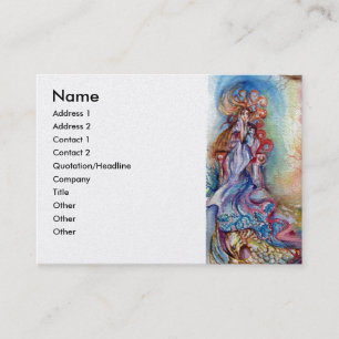 LADY OF THE LAKE platinum metallic silver Business Card