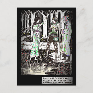 Lady of the Lake Tells About Excalibur Postcard