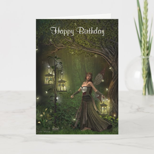 Lady of the Lanterns Birthday Card (Front)