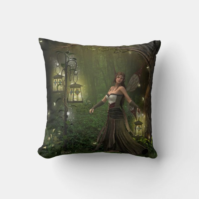 Lady of the Lanterns Pillow (Front)