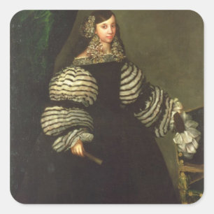 Lady of the Medinaceli family, c.1683 Square Sticker