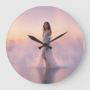 Lady of the Mists — Calm Horizon Large Clock