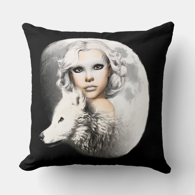 Lady of the Moon Cushion (Front)