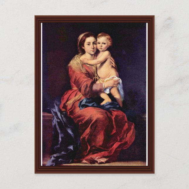 Lady Of The Rosary Postcard (Front)