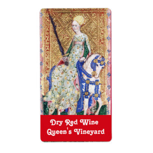 LADY OF THE SWORDS WINE LABEL / ANTIQUE TAROTS