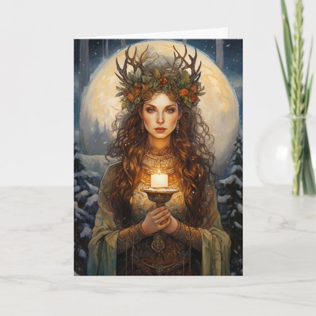 Lady of the Winter Light  Card (Front)