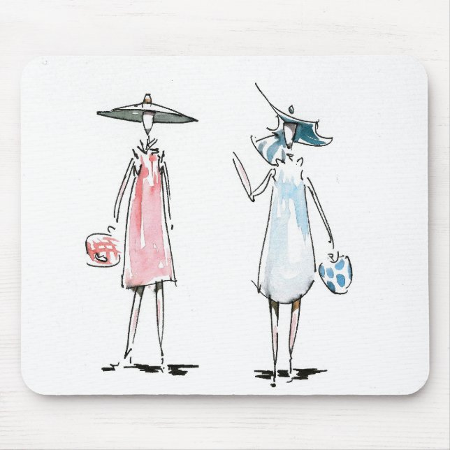 Lady off to Lunch Mouse Pad (Front)