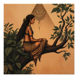 Lady on a limb poster
