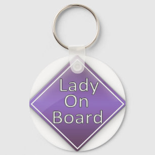 Lady on Board Key Ring