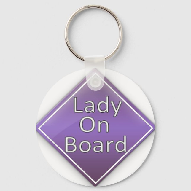 Lady on Board Key Ring (Front)