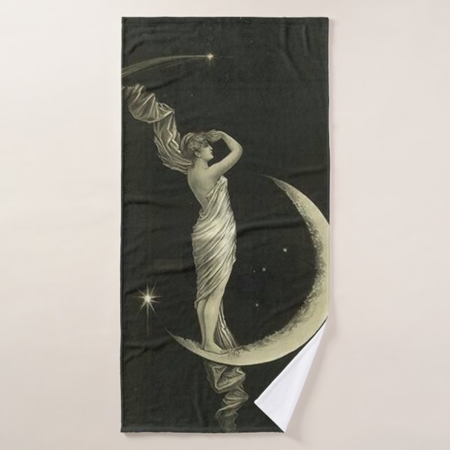 lady on the moon bath towel (Bath Towel)