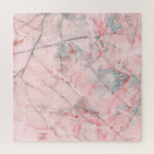 Lady Onyx: Pink Marble Texture. Jigsaw Puzzle