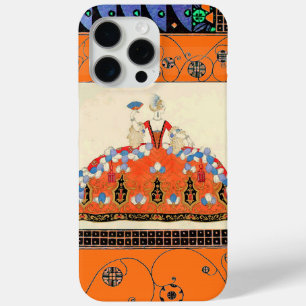 LADY ORANGE BLACK SWIRLS /FASHION COSTUME DESIGNER iPhone 15 PRO MAX CASE