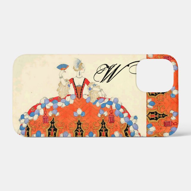 LADY ORANGE FASHION COSTUME DESIGNER MONOGRAM Case-Mate iPhone CASE (Back (Horizontal))