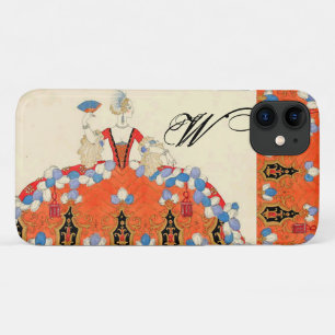 LADY ORANGE FASHION COSTUME DESIGNER MONOGRAM Case-Mate iPhone CASE