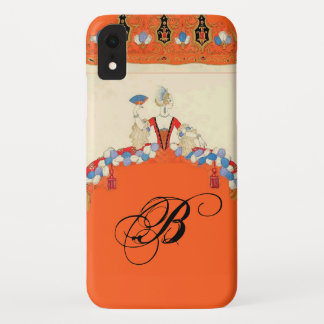LADY ORANGE FASHION COSTUME DESIGNER MONOGRAM Case-Mate iPhone CASE