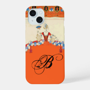 LADY ORANGE FASHION COSTUME DESIGNER MONOGRAM iPhone 15 CASE