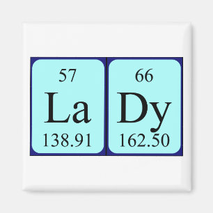 Lady periodic table name magnet
