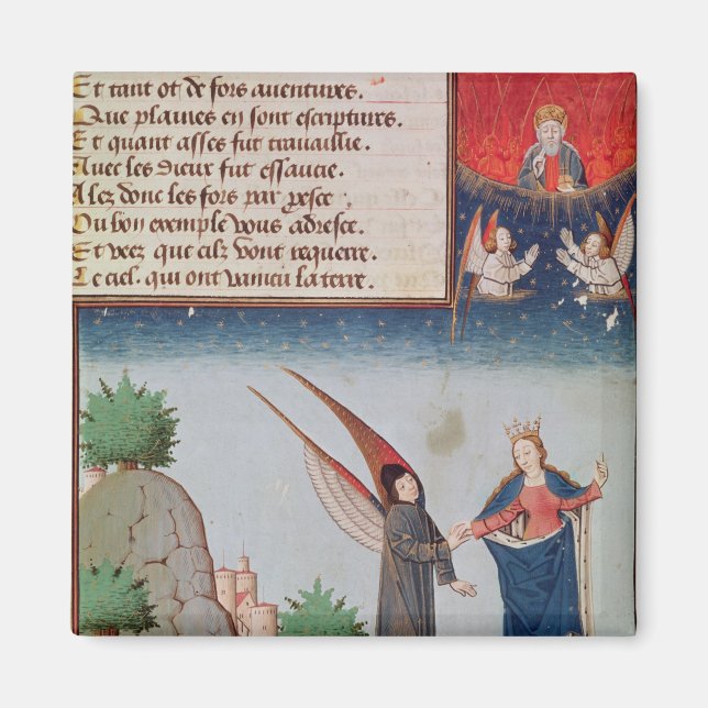 Lady Philosophy leads Boethius in flight Magnet (Front)