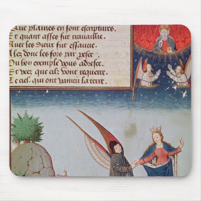 Lady Philosophy leads Boethius in flight Mouse Pad (Front)