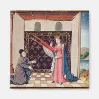 Lady Philosophy offers to Boethius  wings