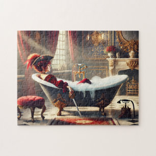 Lady Pirate Bath Victorian Nautical Bathroom Gift Jigsaw Puzzle