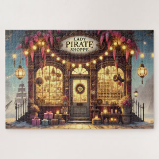 Lady Pirate Shoppe Enchanted Coastal Boutique Jigsaw Puzzle