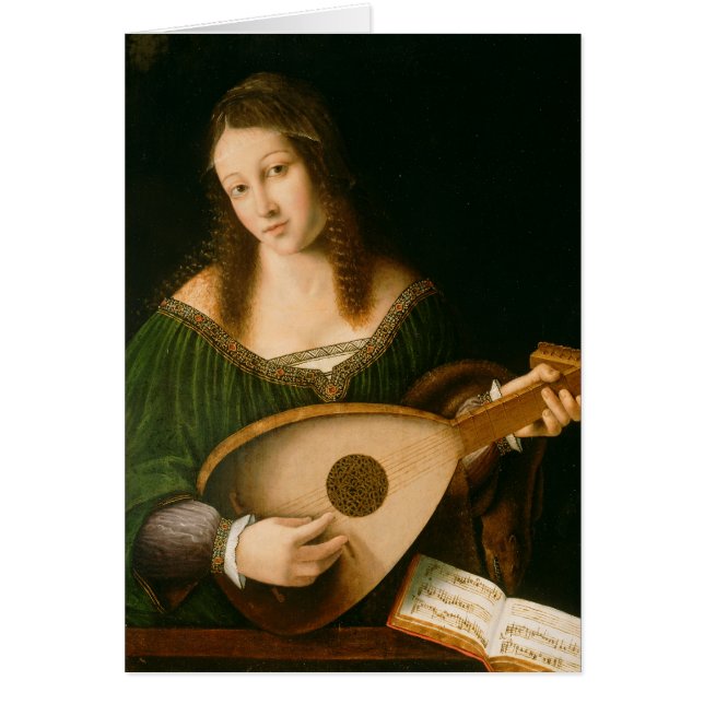 Lady Playing a Lute (Front)