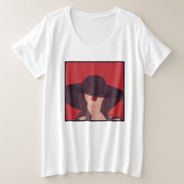 Lady Plus Size T-Shirt (Design Front)